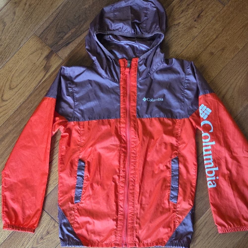 Columbia Red and Brown Hooded Jacket